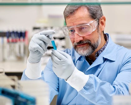 Scientists working in lab