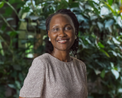 woman looking into camera and posing