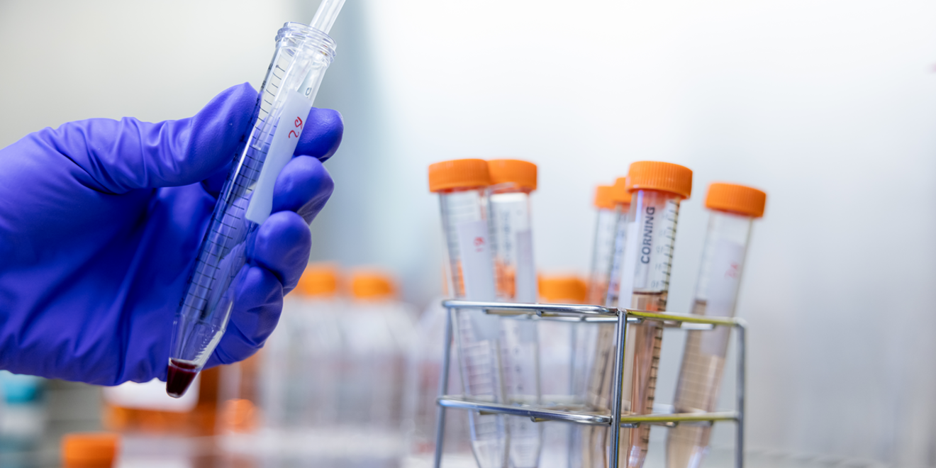 working in a lab