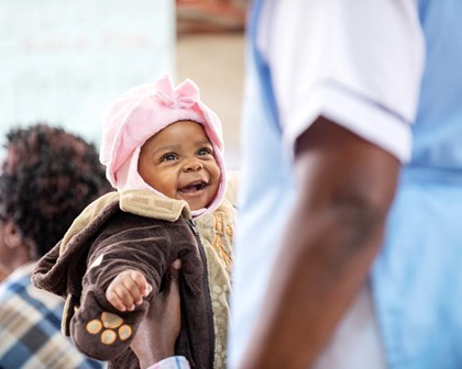 Baby smiling