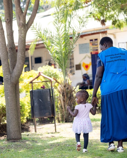 Adult and toddler in Kenya