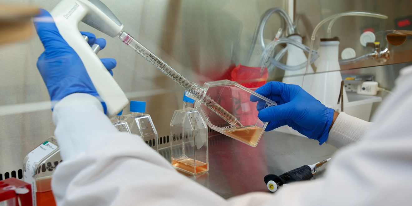 Science working in a lab