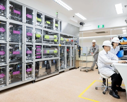 team working in a manufacturing plant