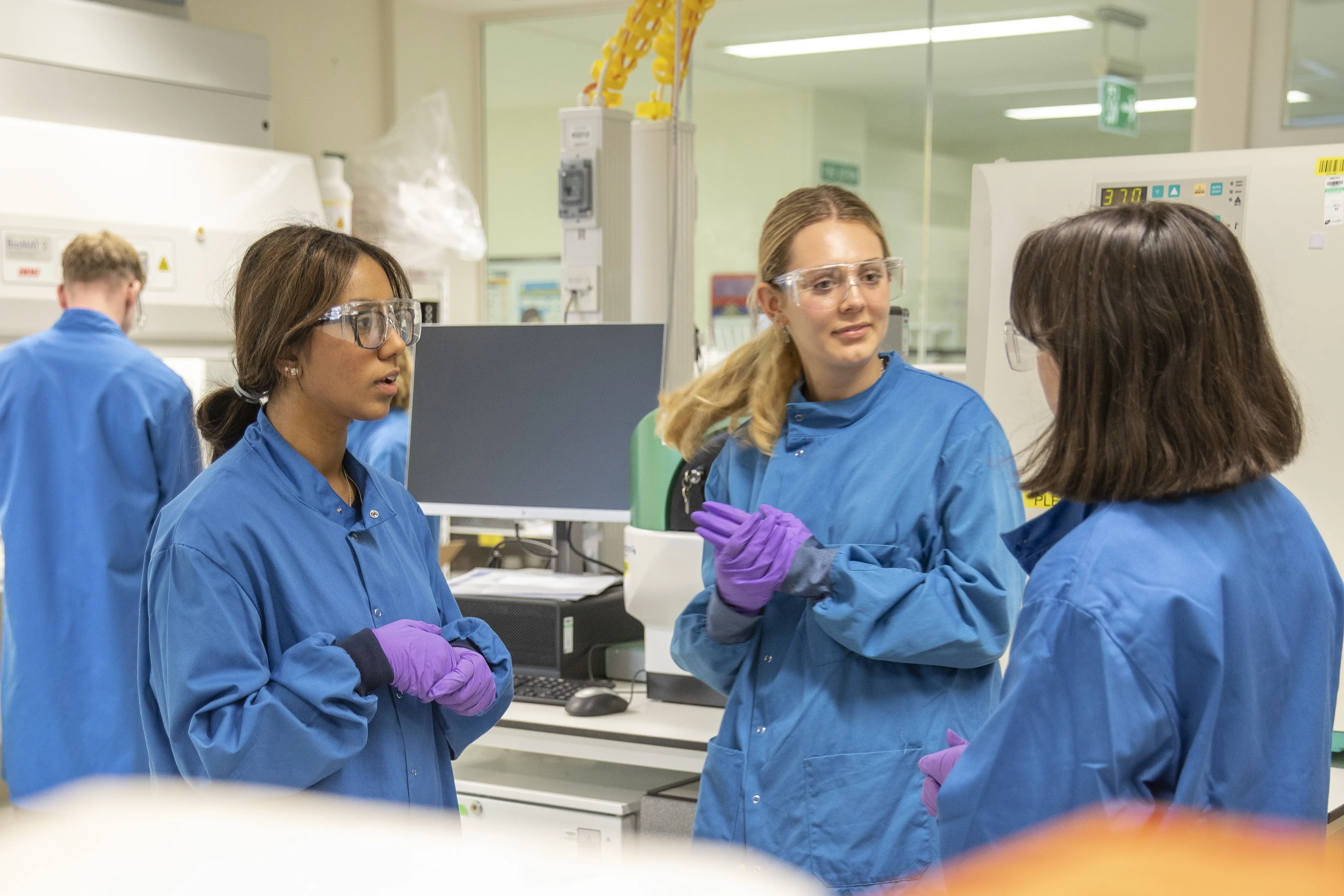 Young scientists in a lab