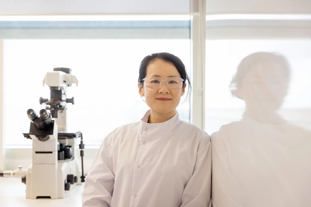 Scientist smiling