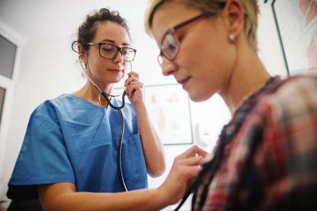HCP using stephoscope