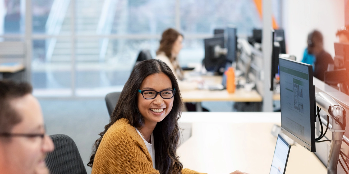 Woman working in an office
